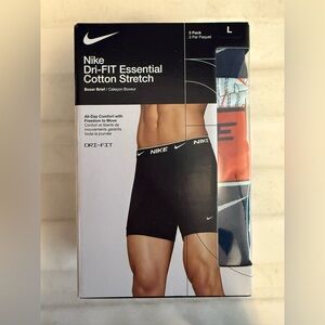Nike Dri-FIT Essential Cotton Stretch Boxer Briefs - Black